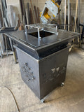 Brasero corten en kit à visser diam 80cm. Personnalisable. Fabrication artisanale